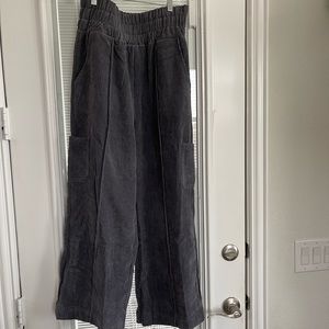 Corduroy wide leg pants